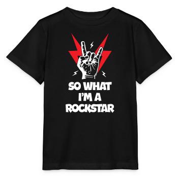 So What I Am Rockstars - Stanley/Stella Kinder T-Shirt MINI CREATOR  - Schwarz - Vorne - Mikhail (115cm)