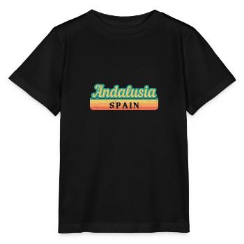 Sevilla Granada Andalusien Spanien Flagge - Stanley/Stella Kinder T-Shirt MINI CREATOR  - Schwarz - Vorne - Mikhail (115cm)