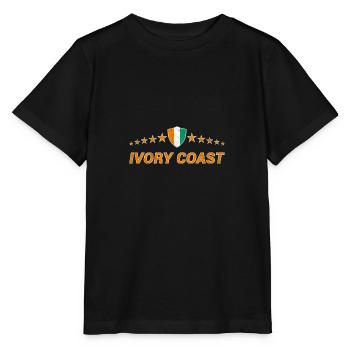 Côte d’Ivoire - T-shirt bio MINI CREATOR Stanley/Stella Enfant - noir - Devant - Mikhail (115cm)