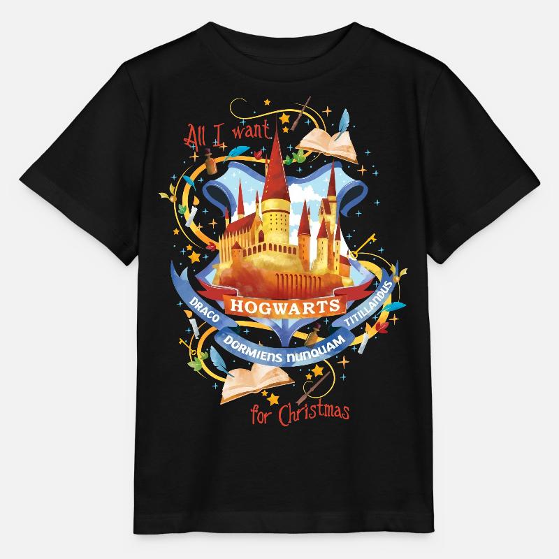 Harry Potter X-Mas Hogwarts - Stanley/Stella Kinder T-Shirt MINI CREATOR  - Schwarz