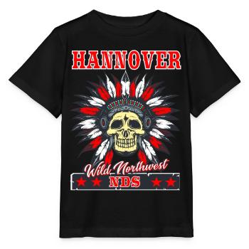 Hannover Basse-Saxe T Shirtim Wildwest Design - T-shirt bio MINI CREATOR Stanley/Stella Enfant - noir - Devant - Mikhail (115cm)