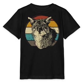 Coyote Coyote Animal Wild Animal - Stanley/Stella MINI CREATOR Kids’ T-Shirt - black - Front - Mikhail (115cm)