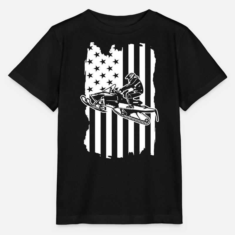 Snowmobile Snowmobiling sled motor sled - Stanley/Stella Kinder T-Shirt MINI CREATOR  - Schwarz