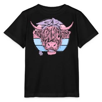 Scottish Highland Highland Cattle Highland - Stanley/Stella MINI CREATOR Kids’ T-Shirt - black - Front - Mikhail (115cm)