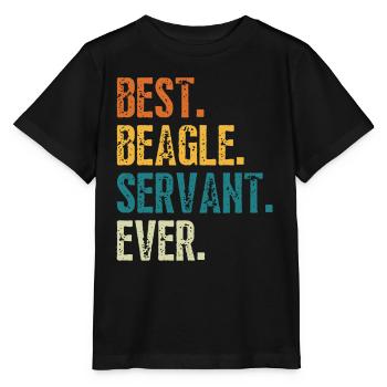MEILLEUR SERVITEUR BEAGLE DE TOUS LES TEMPS - T-shirt bio MINI CREATOR Stanley/Stella Enfant - noir - Devant - Mikhail (115cm)