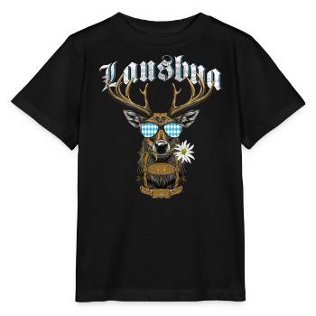 Lausbua T-shirt Chemise traditionnelle homme Chemise traditionnelle - T-shirt bio MINI CREATOR Stanley/Stella Enfant - noir - Devant - Mikhail (115cm)