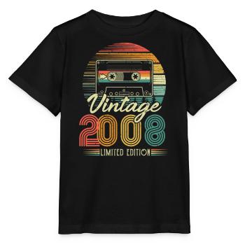 2008 geburtstag perspektive - Stanley/Stella Kinder T-Shirt MINI CREATOR  - Schwarz - Vorne - Mikhail (115cm)