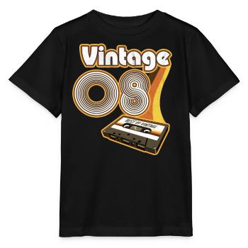 2008 geburtstag perspektive - Stanley/Stella Kinder T-Shirt MINI CREATOR  - Schwarz - Vorne - Mikhail (115cm)