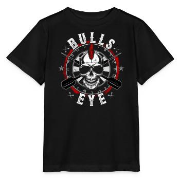 Dart Darts Dart Player Lover Gift Skull - Stanley/Stella MINI CREATOR Kids’ T-Shirt - black - Front - Mikhail (115cm)