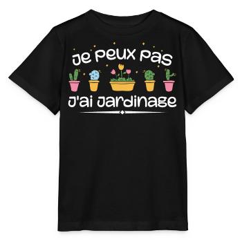 Ich kann keine Gartenarbeit haben - Stanley/Stella Kinder T-Shirt MINI CREATOR  - Schwarz - Vorne - Mikhail (115cm)