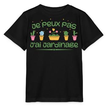 Ich kann keine Gartenarbeit haben - Stanley/Stella Kinder T-Shirt MINI CREATOR  - Schwarz - Vorne - Mikhail (115cm)