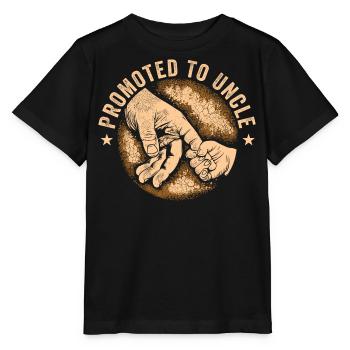Funny Uncle Men Daddy Dad Boys Promoted To Uncle - Stanley/Stella MINI CREATOR Kids’ T-Shirt - black - Front - Mikhail (115cm)