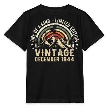 Dezember 1944 - Ausgezeichnet seit Dezember 1944 - Stanley/Stella Kinder T-Shirt MINI CREATOR  - Schwarz - Vorne - Mikhail (115cm)