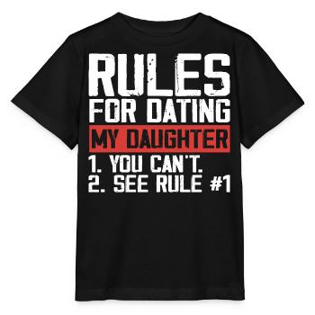 Rules for dating my daughter - Stanley/Stella MINI CREATOR Kids’ T-Shirt - black - Front - Mikhail (115cm)