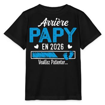 Ur-Opa im Jahr 2026 Geschenk Zukunft Opa - Stanley/Stella Kinder T-Shirt MINI CREATOR  - Schwarz - Vorne - Mikhail (115cm)