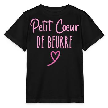 Petit cœur de beurre - T-shirt bio MINI CREATOR Stanley/Stella Enfant - noir - Devant - Mikhail (115cm)