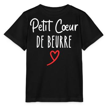 petit cœur de beurre - T-shirt bio MINI CREATOR Stanley/Stella Enfant - noir - Devant - Mikhail (115cm)