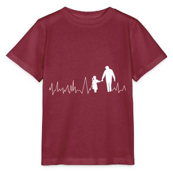 Father and daughter - Stanley/Stella MINI CREATOR Kids’ T-Shirt - burgundy - Front - Kain (125cm)