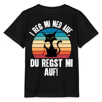 I Reg Mi Net Auf, Du Regst Mi Auf Schwäbisch - Stanley/Stella Kinder T-Shirt MINI CREATOR  - Schwarz - Vorne - Mikhail (115cm)