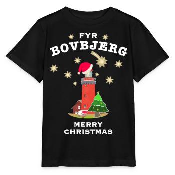 Noël Danemark, phare Bovbjerg - T-shirt bio MINI CREATOR Stanley/Stella Enfant - noir - Devant - Mikhail (115cm)