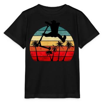 Stunt Scooter Palms - T-shirt bio MINI CREATOR Stanley/Stella Enfant - noir - Devant - Mikhail (115cm)