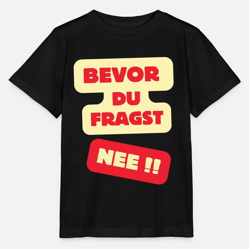 Bevor Du Fragst Nee Design - Stanley/Stella Kinder T-Shirt MINI CREATOR  - Schwarz