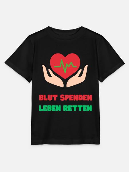 Blut Spenden, Leben Retten - Stanley/Stella Kinder T-Shirt MINI CREATOR  - Schwarz