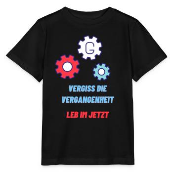 Forget the past, live in the now - Stanley/Stella MINI CREATOR Kids’ T-Shirt - black - Front - Mikhail (115cm)