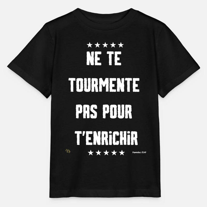 les tourments de la vie - T-shirt bio MINI CREATOR Stanley/Stella Enfant - noir