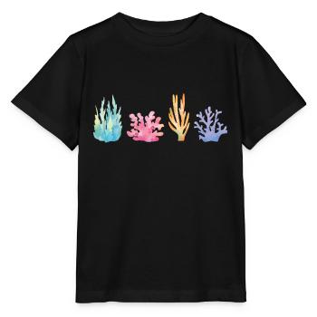 Récif corallien vibrant - T-shirt bio MINI CREATOR Stanley/Stella Enfant - noir - Devant - Mikhail (115cm)