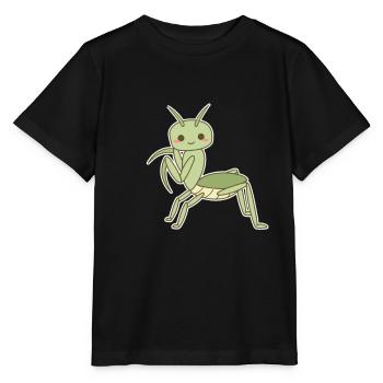 Elegante Gottesanbeterin - Stanley/Stella Kinder T-Shirt MINI CREATOR  - Schwarz - Vorne - Mikhail (115cm)