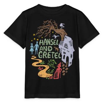 Hansel et Gretel Maison Sorcière Vintage - T-shirt bio MINI CREATOR Stanley/Stella Enfant - noir - Devant - Mikhail (115cm)