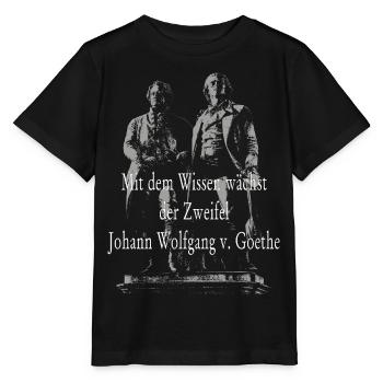 Johann Wolfgang von Goethe Zitat - Stanley/Stella Kinder T-Shirt MINI CREATOR  - Schwarz - Vorne - Mikhail (115cm)