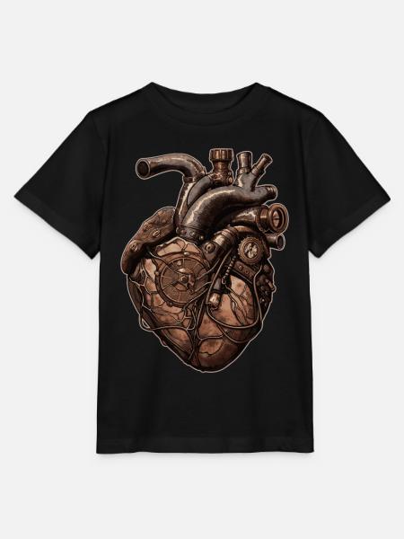 Steampunk Herz Biomechanik - Stanley/Stella Kinder T-Shirt MINI CREATOR  - Schwarz