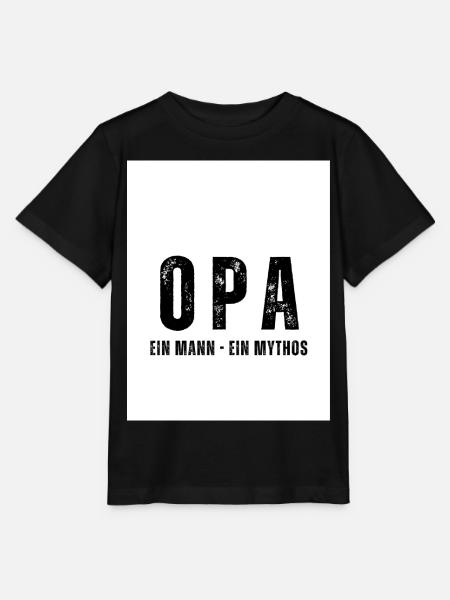 OPA Ein Mann - Ein Mythos - Stanley/Stella Kinder T-Shirt MINI CREATOR - Schwarz