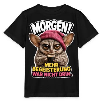 Mehr Begeisterung war nicht drin - Stanley/Stella Kinder T-Shirt MINI CREATOR  - Schwarz - Vorne - Mikhail (115cm)