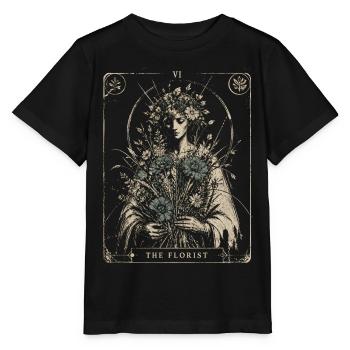 Florist Arcana Style Floral Vintage Art - Stanley/Stella MINI CREATOR Kids’ T-Shirt - black - Front - Mikhail (115cm)