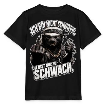 Du bist einfach zu schwach - Stanley/Stella Kinder T-Shirt MINI CREATOR  - Schwarz - Vorne - Mikhail (115cm)
