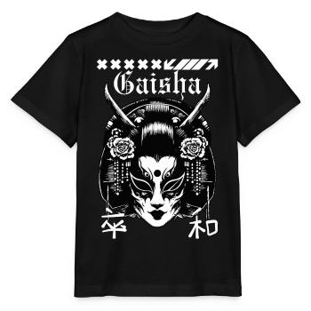 Geisha Maske Gothic - Stanley/Stella Kinder T-Shirt MINI CREATOR  - Schwarz - Vorne - Mikhail (115cm)
