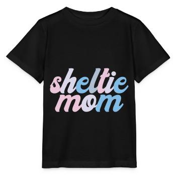 Sheltie Shetland Sheepdog Dog Shepherd Mama - Stanley/Stella MINI CREATOR Kids’ T-Shirt - black - Front - Mikhail (115cm)