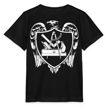 Carpenter's coat of arms - Stanley/Stella MINI CREATOR Kids’ T-Shirt - black - Front - Mikhail (115cm)
