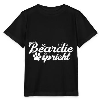 Bearded Collie Hund Mama Beardie spricht Sprüche - Stanley/Stella Kinder T-Shirt MINI CREATOR  - Schwarz - Vorne - Mikhail (115cm)