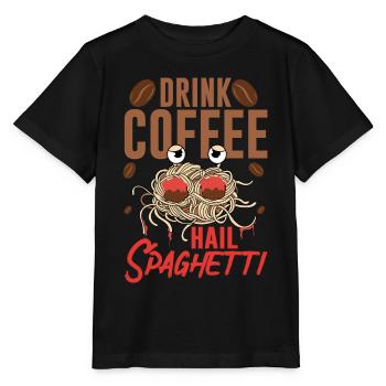 Monstre spaghetti volant FSM - T-shirt bio MINI CREATOR Stanley/Stella Enfant - noir - Devant - Mikhail (115cm)
