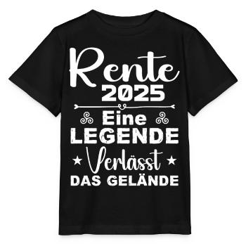 Pension 2025 - Une légende quitte le site - T-shirt bio MINI CREATOR Stanley/Stella Enfant - noir - Devant - Mikhail (115cm)
