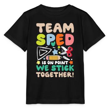 Equipe SPED Cohésion de l’éducation spécialisée - T-shirt bio MINI CREATOR Stanley/Stella Enfant - noir - Devant - Mikhail (115cm)