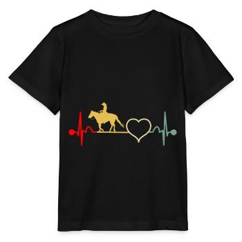 Western Riding Western Heartbeat for Western Riders - Stanley/Stella MINI CREATOR Kids’ T-Shirt - black - Front - Mikhail (115cm)