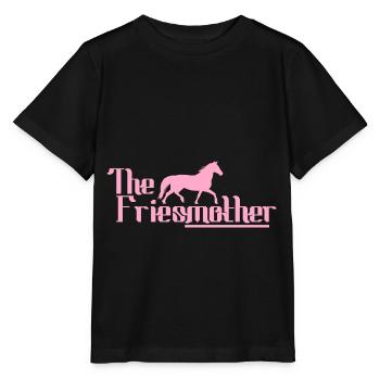 Friesenpferd Friesen Friese Pferd Mama Mom Pink - Stanley/Stella Kinder T-Shirt MINI CREATOR  - Schwarz - Vorne - Mikhail (115cm)