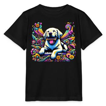Symphonie d’harmonica du Labrador - T-shirt bio MINI CREATOR Stanley/Stella Enfant - noir - Devant - Mikhail (115cm)