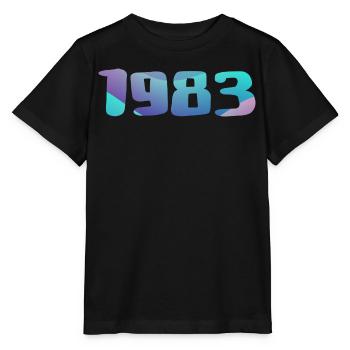 1983 Geburtstagsgeschenk Vintage 1983 Retro 1983 - Stanley/Stella Kinder T-Shirt MINI CREATOR  - Schwarz - Vorne - Mikhail (115cm)