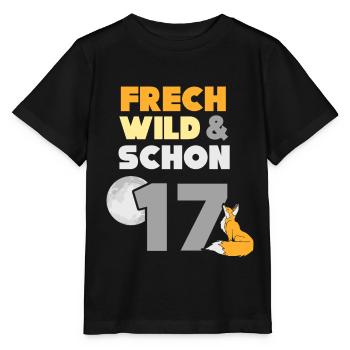 17 Jahre Geburtstag Fuchs - Stanley/Stella Kinder T-Shirt MINI CREATOR  - Schwarz - Vorne - Mikhail (115cm)